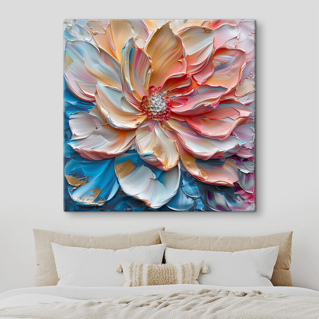 Colorful flower with flowing petals