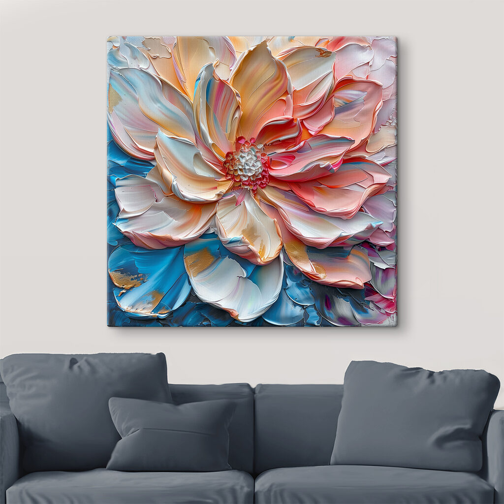 Colorful flower with flowing petals