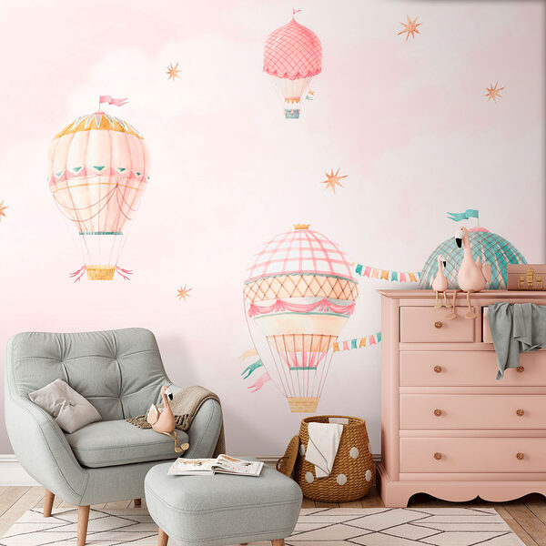 Group of hot air balloons in the sky