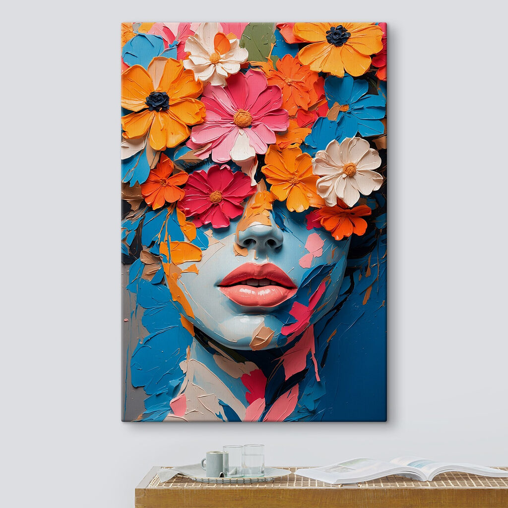 Face covered in flowers