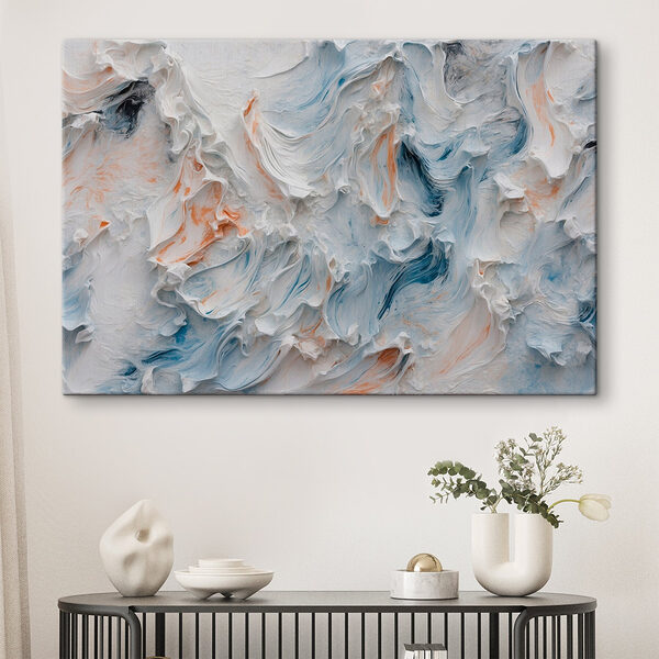 White and blue textured surface