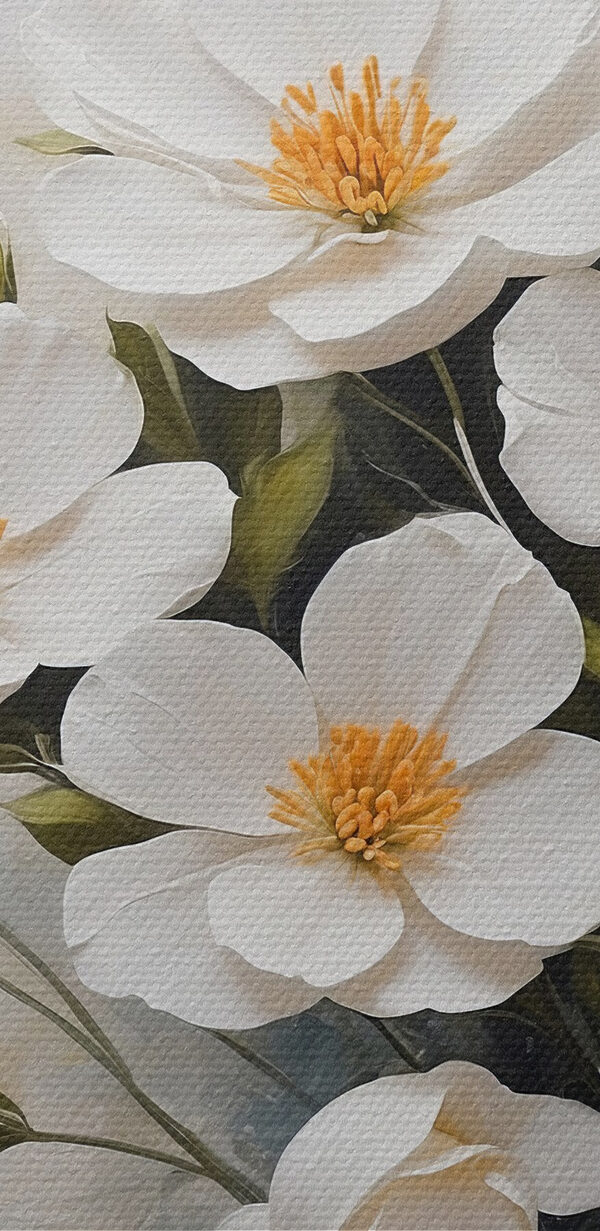 Painting of white flowers Painting of white flowers