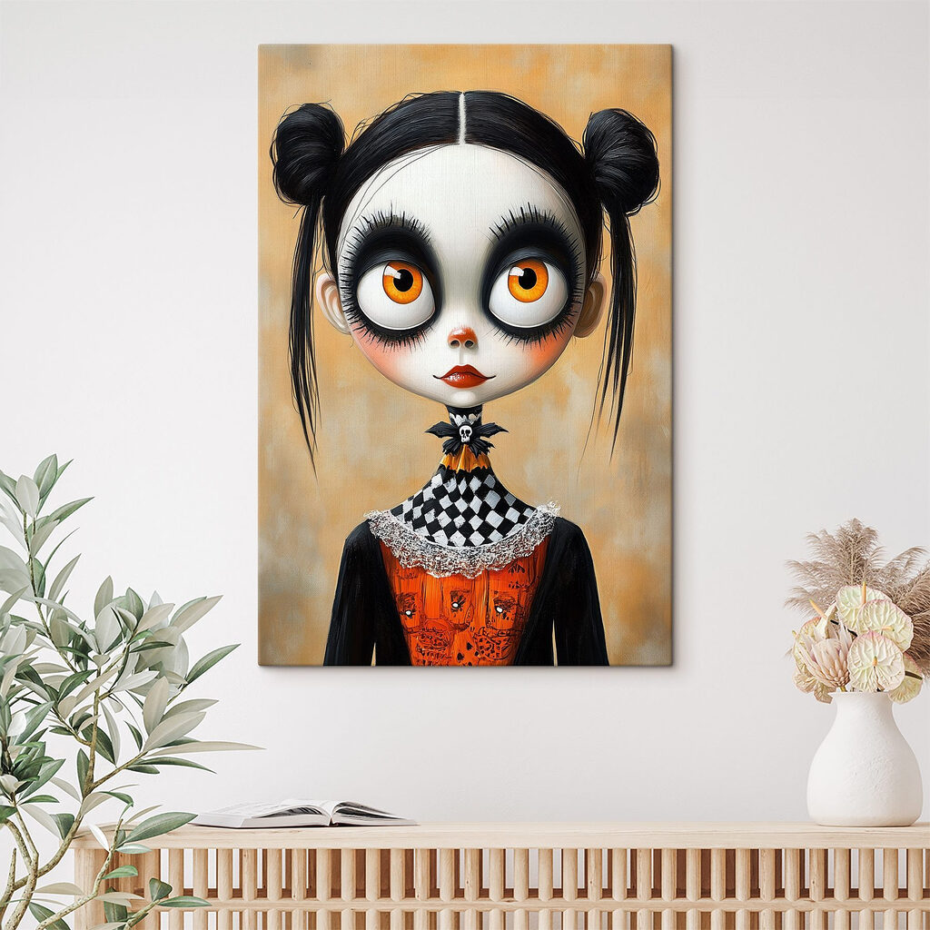Cartoon girl with big eyes