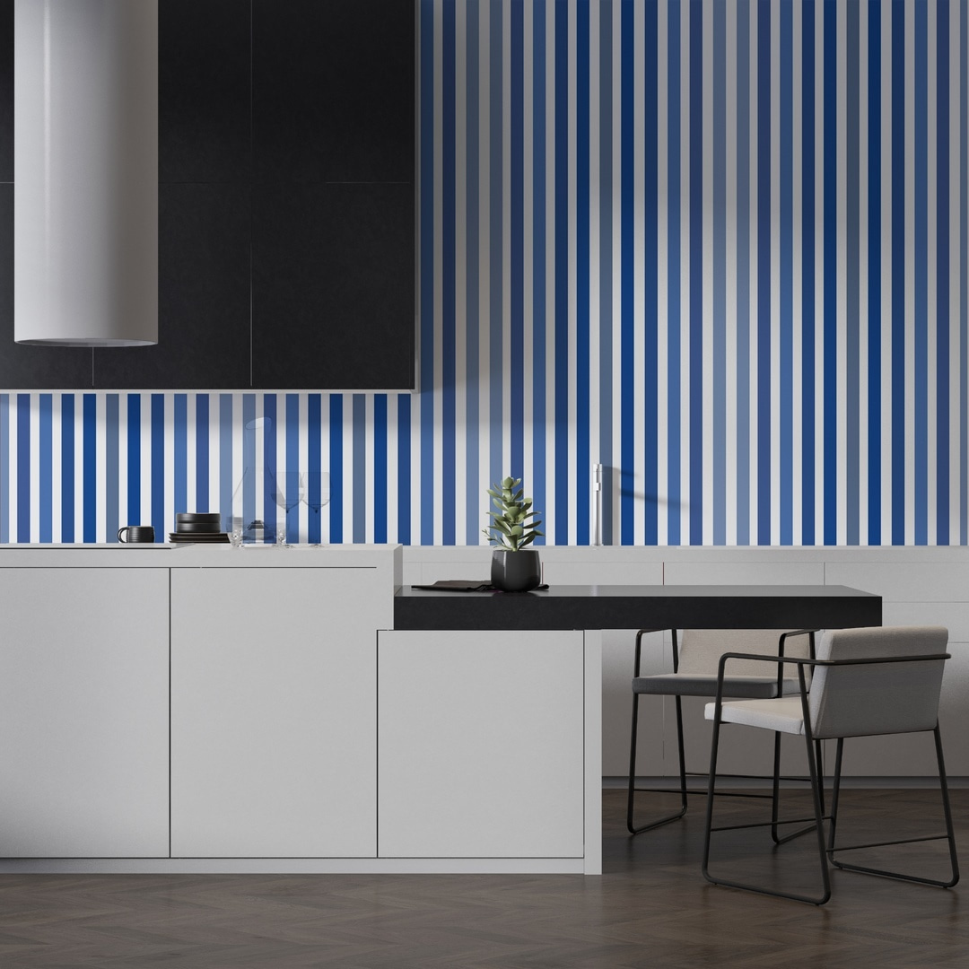 Blue and white striped background