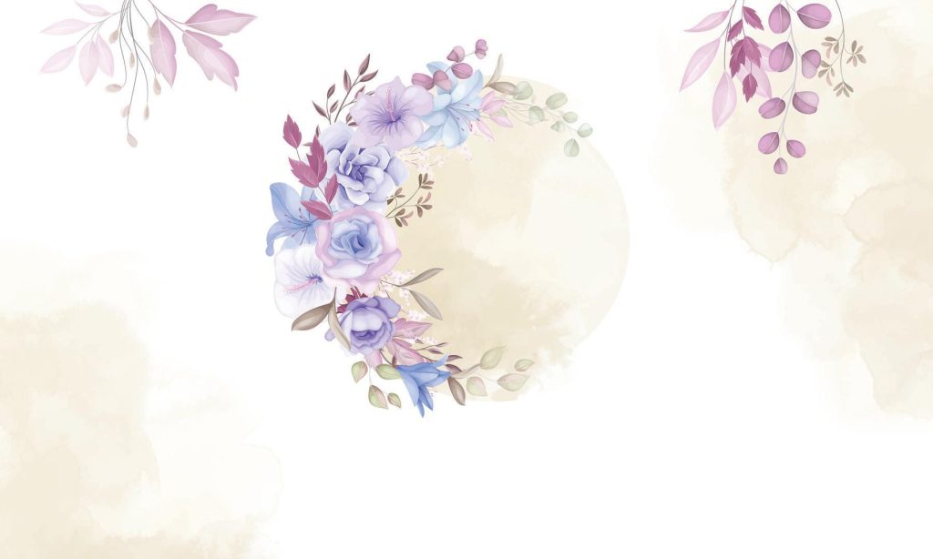 Watercolor painting of flowers