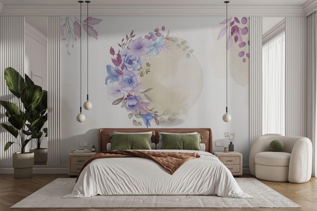 Watercolor painting of flowers