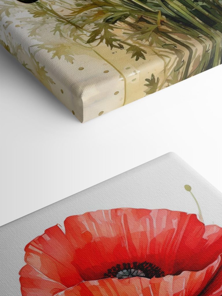 Painting of red flowers Painting of red flowers