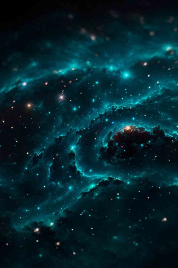 Galaxy in space with stars