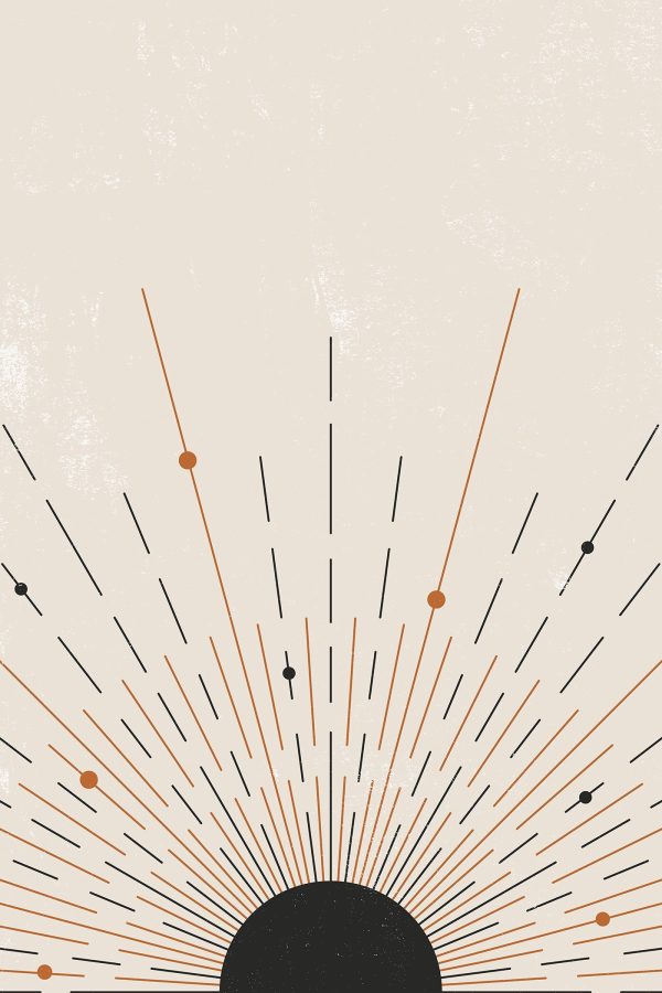 Sunburst z liniami i kropkami Sunburst z liniami i kropkami