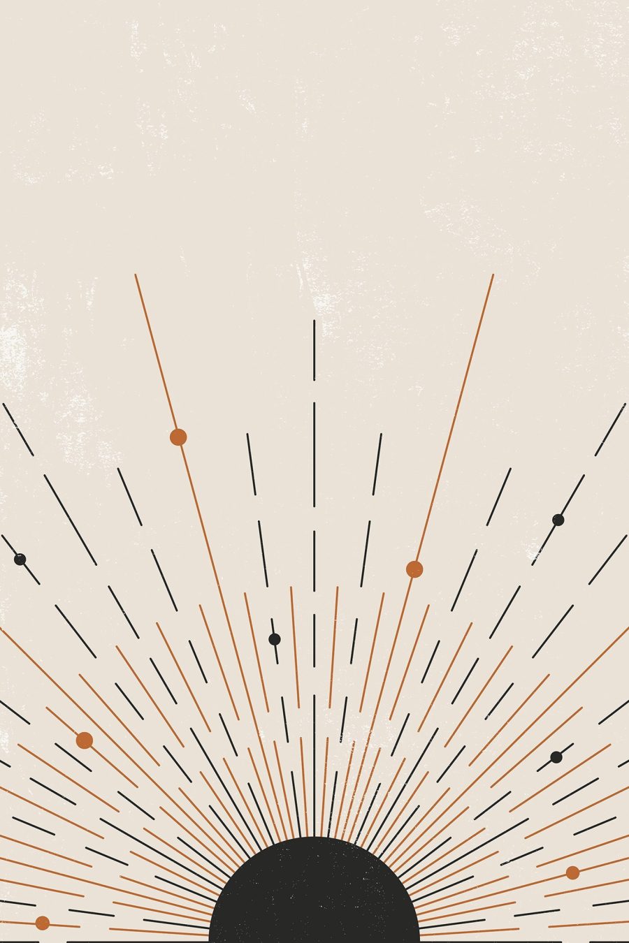 Sunburst z liniami i kropkami Sunburst z liniami i kropkami