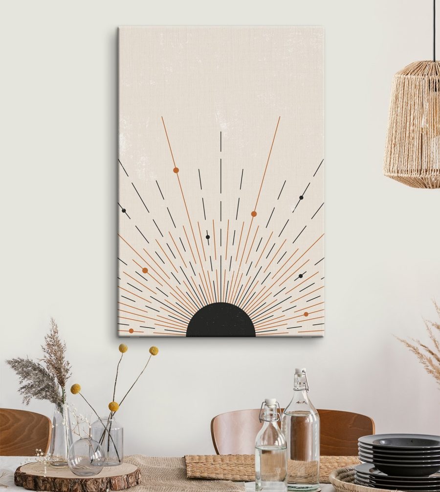 Sunburst z liniami i kropkami Sunburst z liniami i kropkami