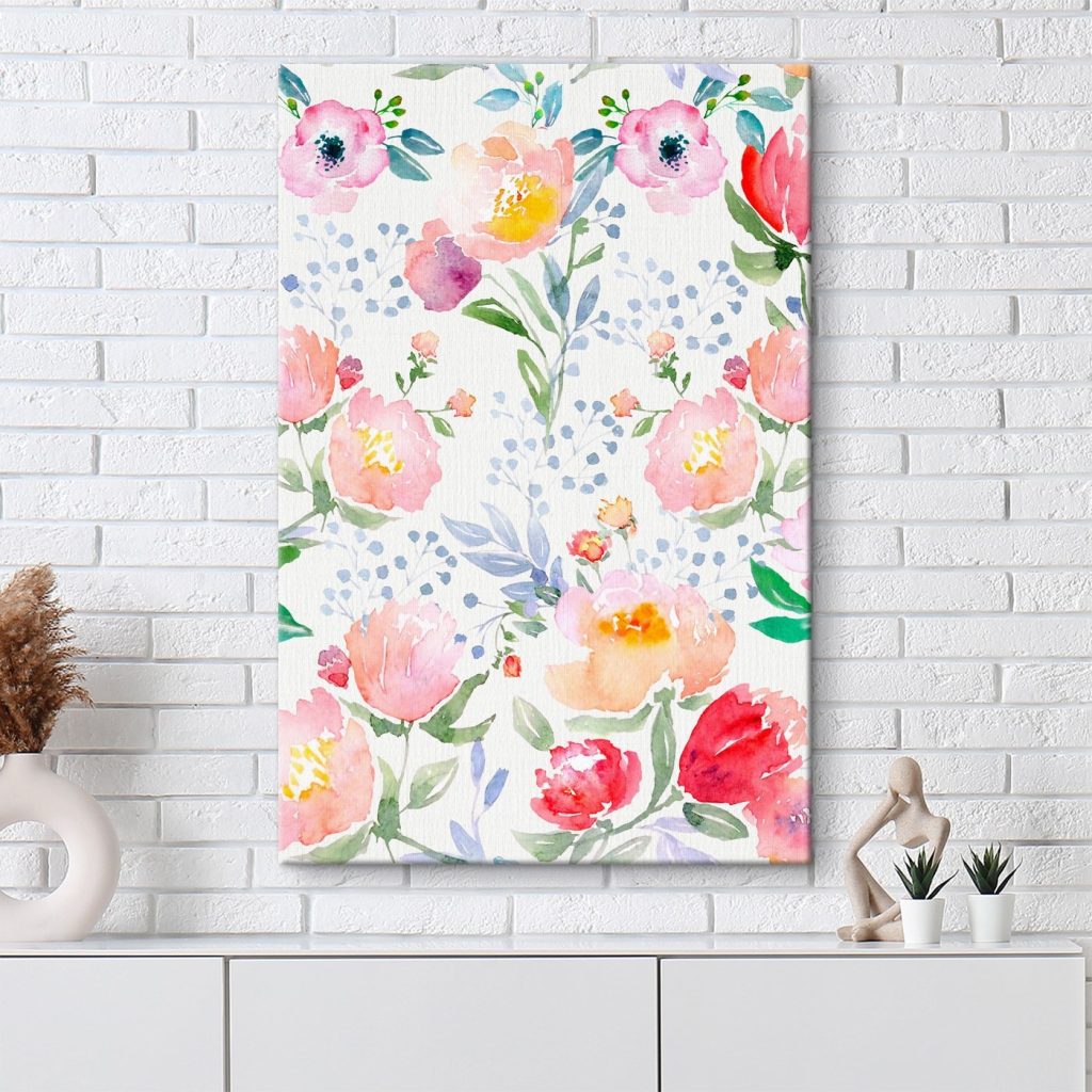 Watercolor painting of flowers