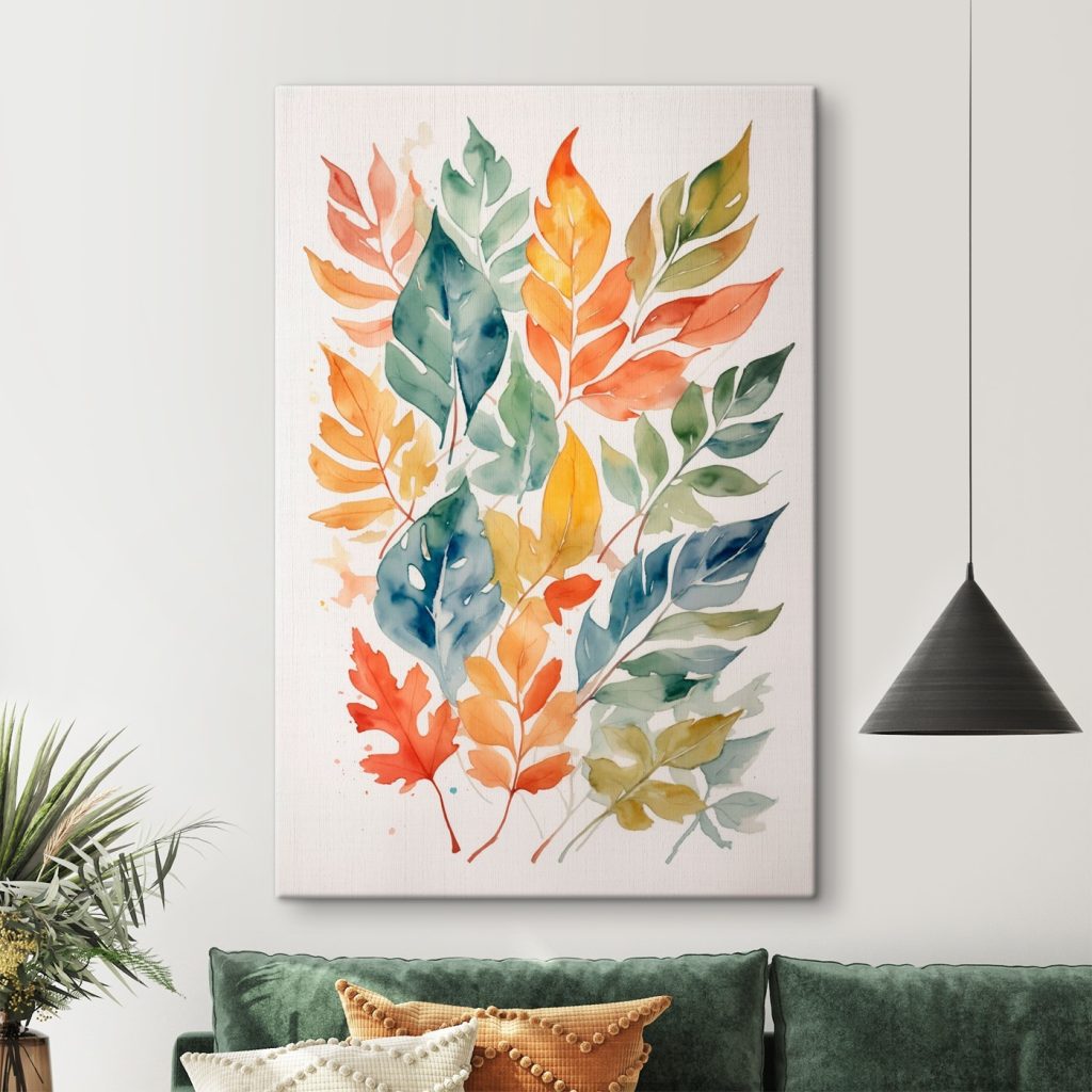 Group of colorful leaves