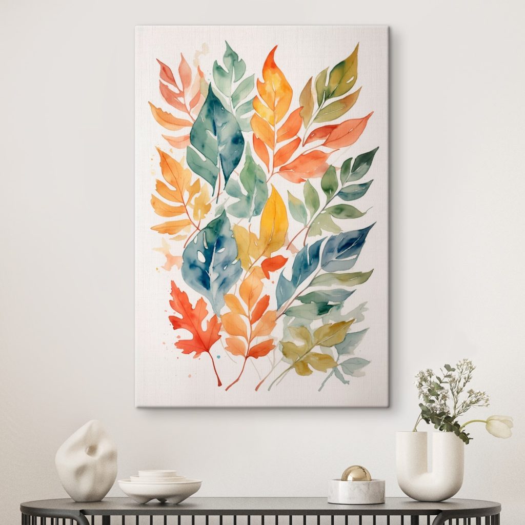 Group of colorful leaves