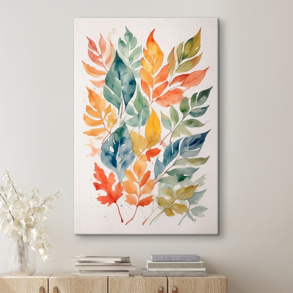 Group of colorful leaves