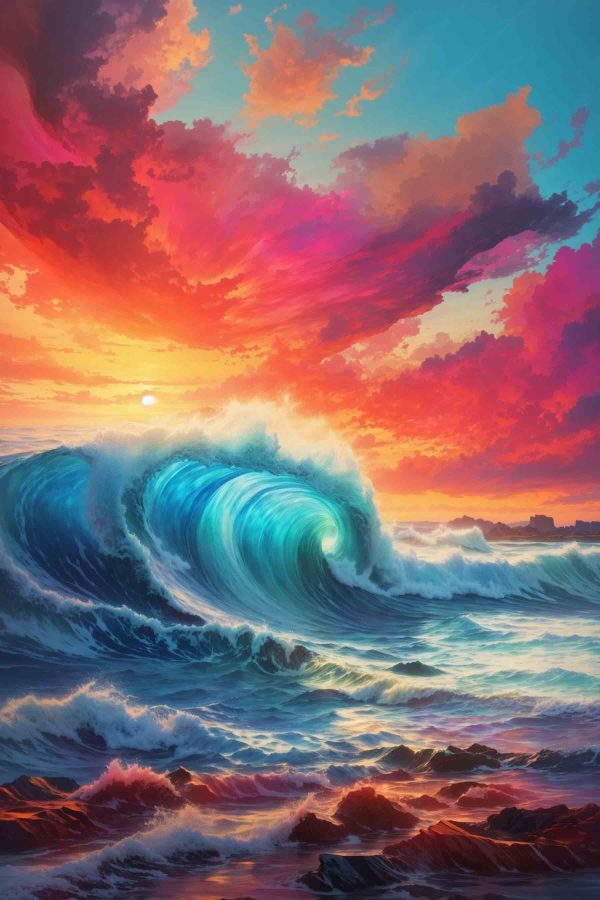 Duża fala na oceanie Duża fala na oceanie