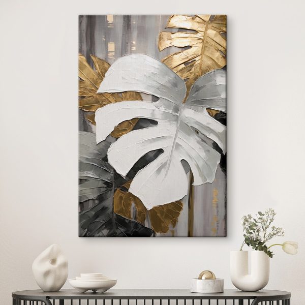 Elegant leaves in muted tones