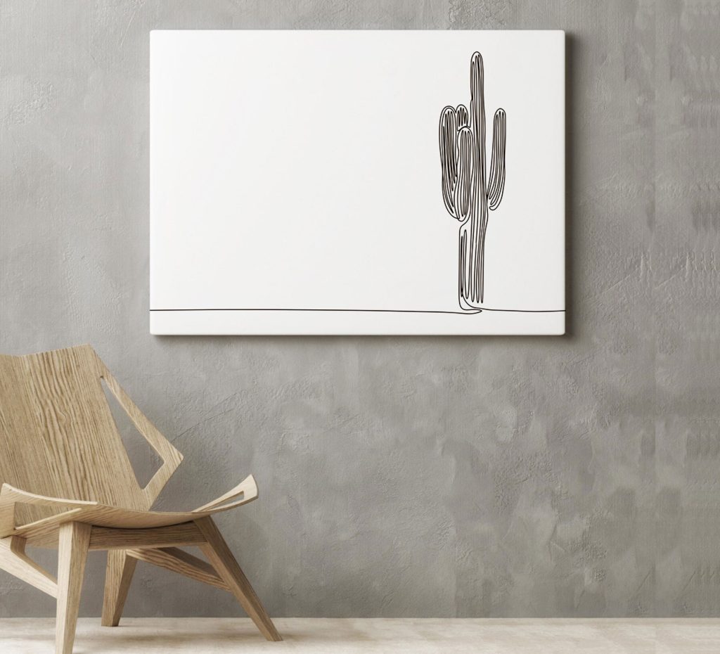 Cactus drawn in one line Cactus drawn in one line