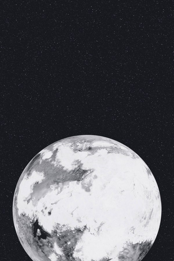 Planeta w kosmosie z gwiazdami Planeta w kosmosie z gwiazdami