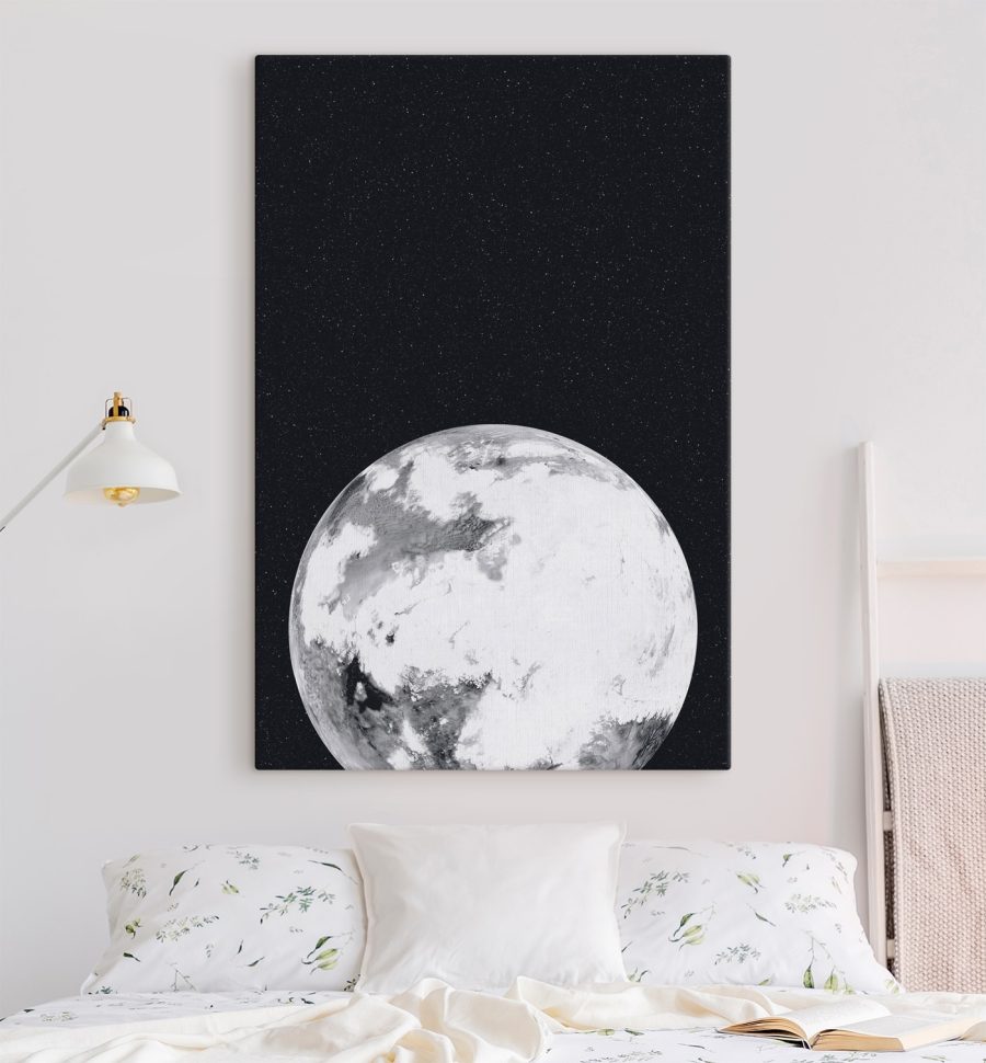 Planeta w kosmosie z gwiazdami