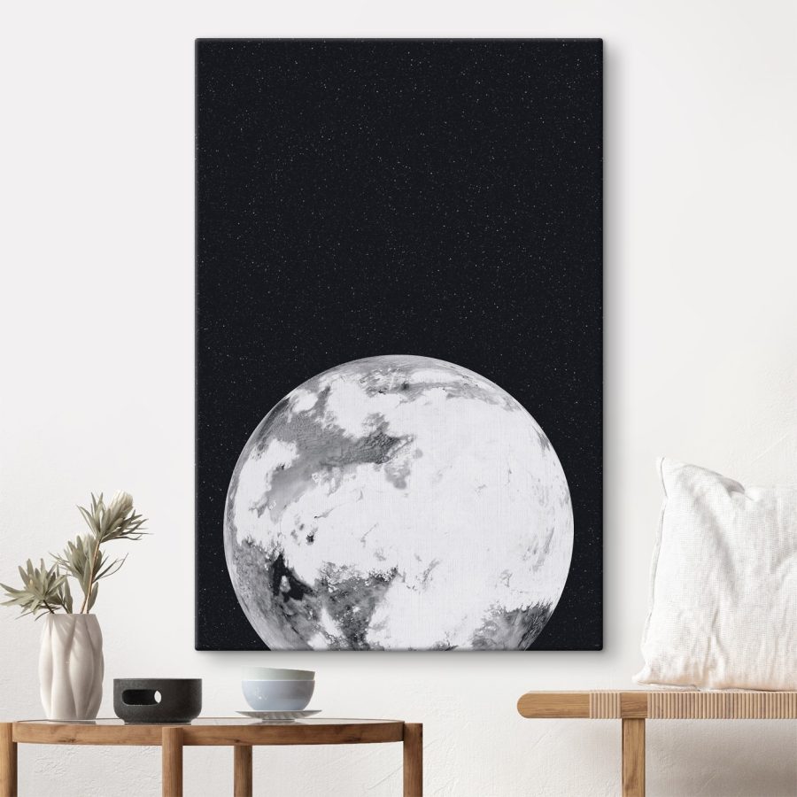 Planeta w kosmosie z gwiazdami