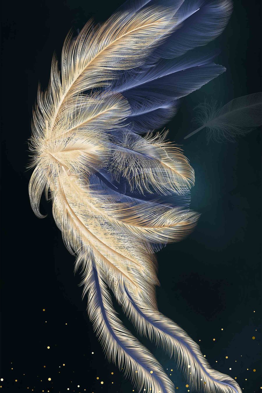 Ethereal Feather w kolorze Starry Night
