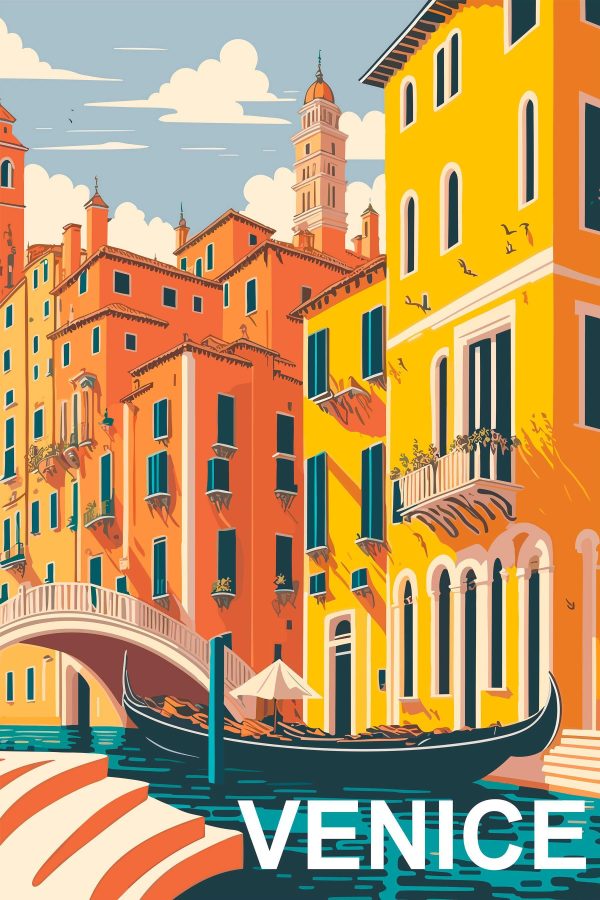 Gondola na kanale obok mostu Gondola na kanale obok mostu