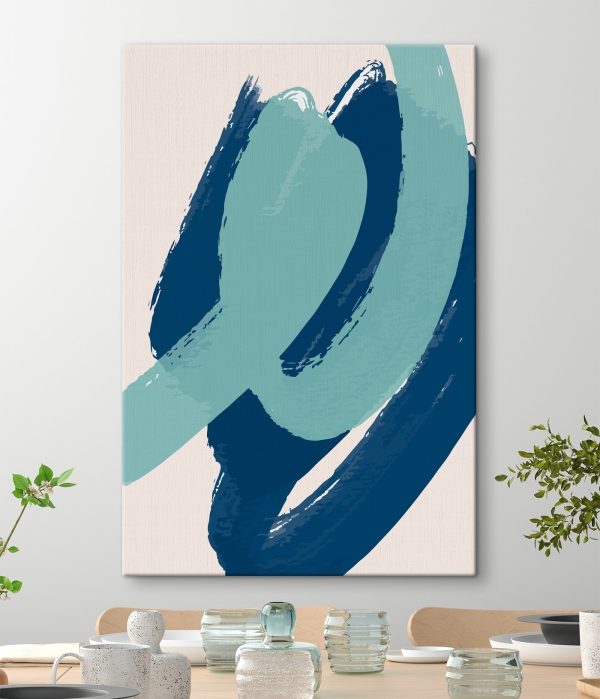 Blue and white brushstrokes Blue and white brushstrokes