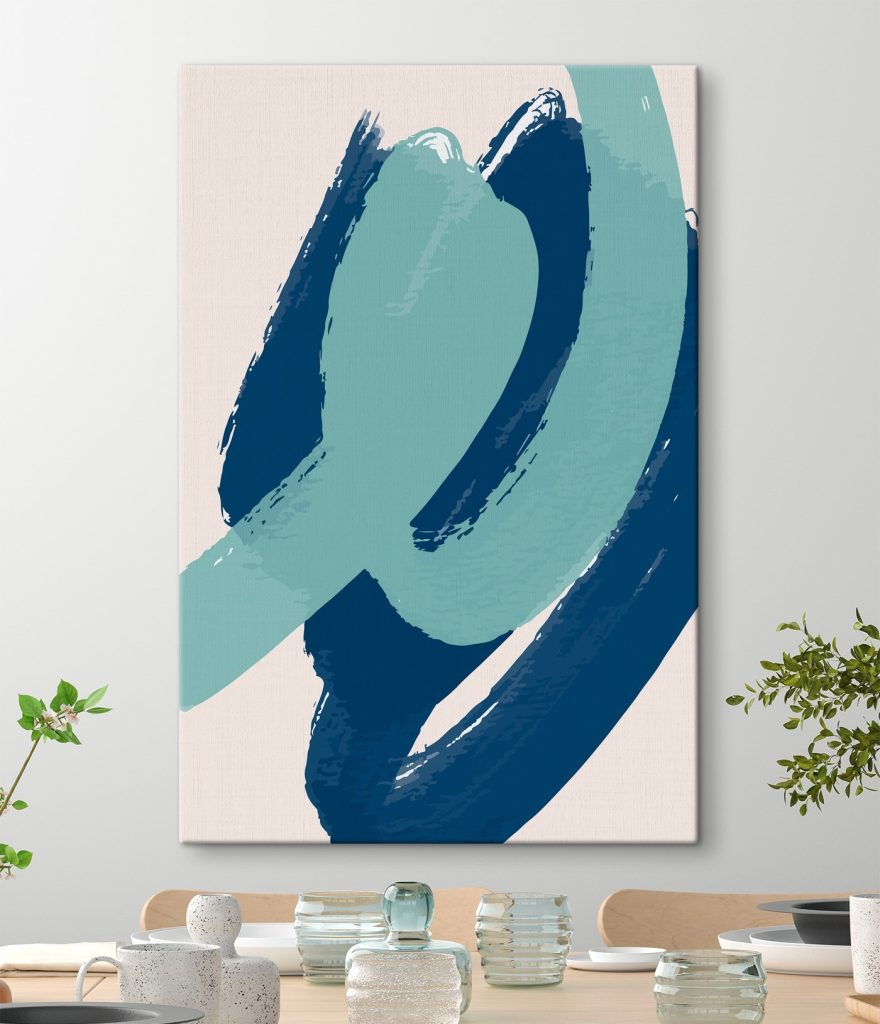 Blue and white brushstrokes Blue and white brushstrokes
