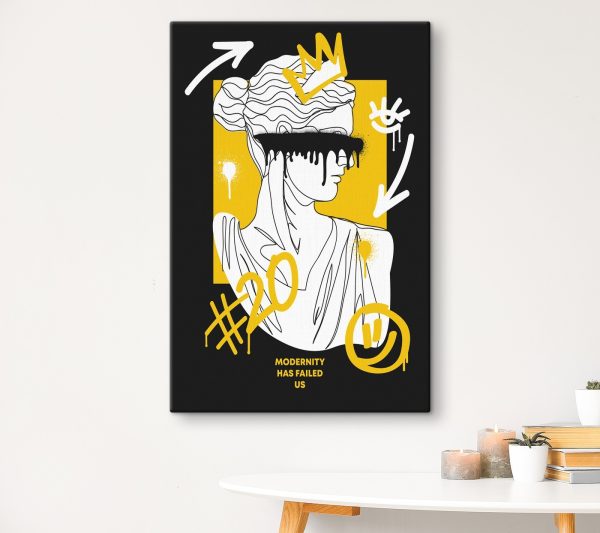 Czarno-biała grafika przedstawiająca kobietę z czarną farbą kapiącą na oczy Czarno-biała grafika przedstawiająca kobietę z czarną farbą kapiącą na oczy