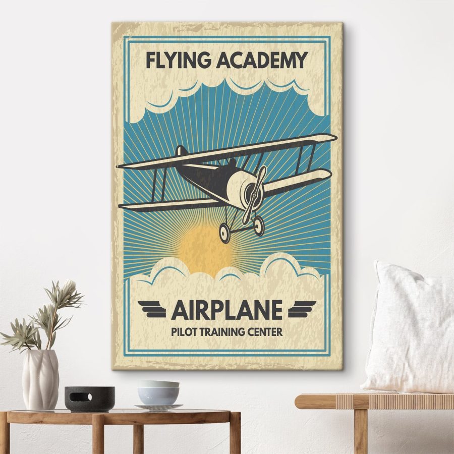 Plakat przedstawiający samolot