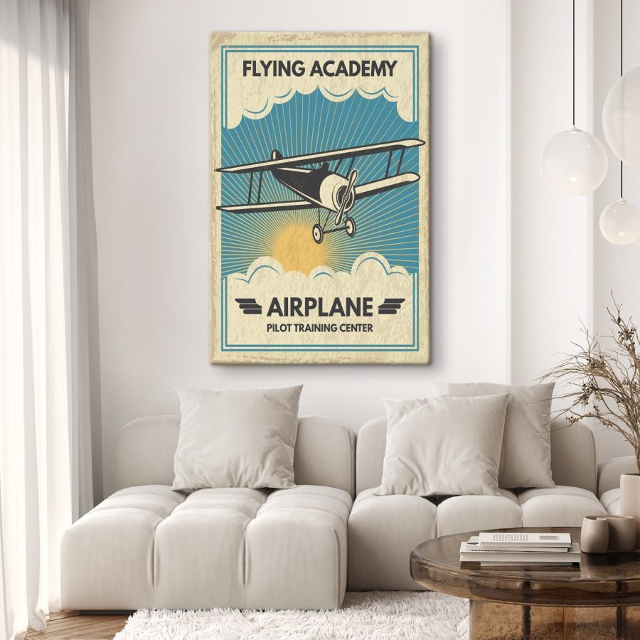 Plakat przedstawiający samolot