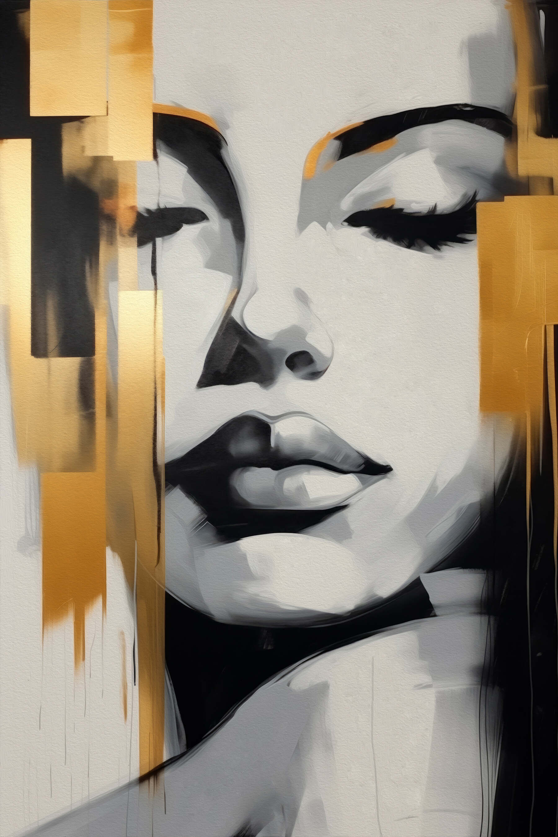 Painting of a woman's face