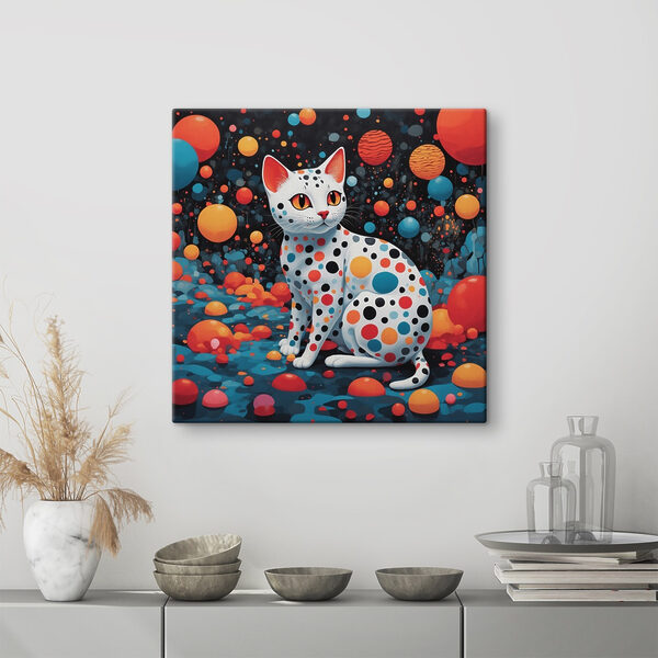 Cat with polka dots