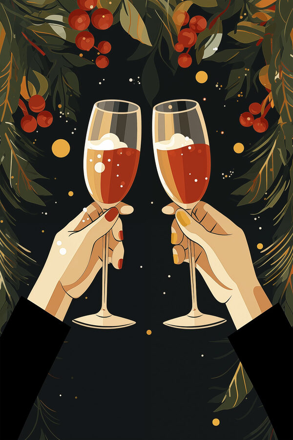 Pair of hands holding wine glasses Pair of hands holding wine glasses