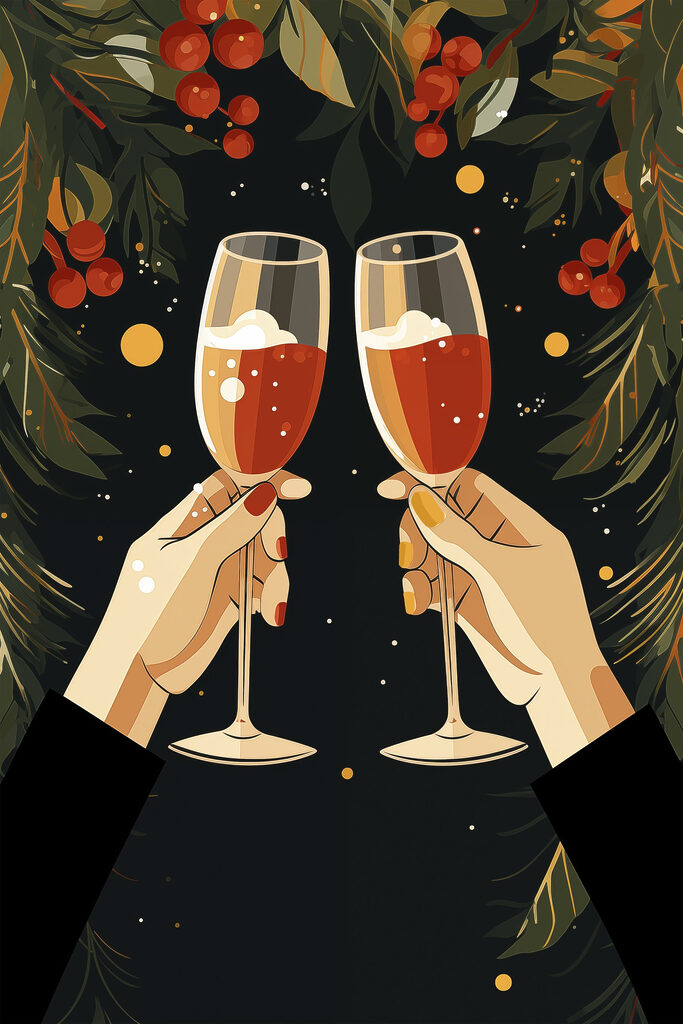 Pair of hands holding wine glasses Pair of hands holding wine glasses