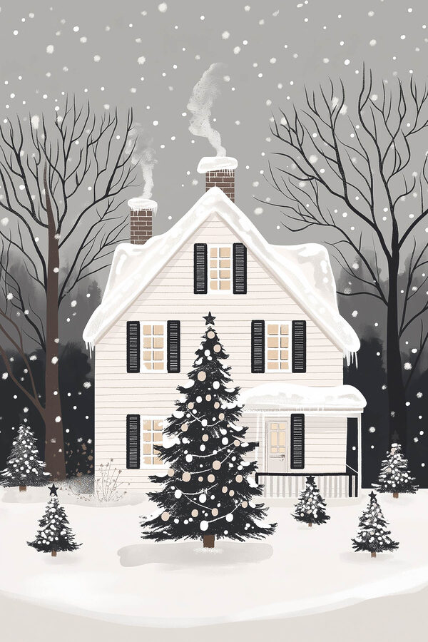 House with a tree in front of it House with a tree in front of it