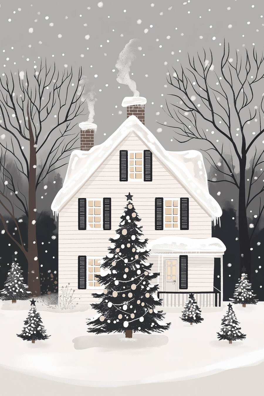 House with a tree in front of it House with a tree in front of it
