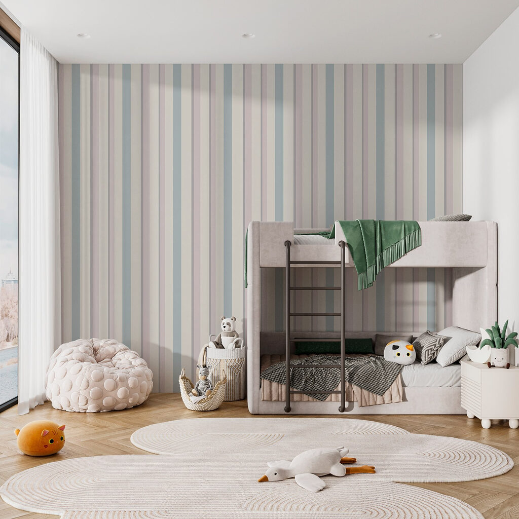Stripes in soft, calm hues Stripes in soft, calm hues