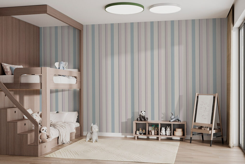 Stripes in soft, calm hues Stripes in soft, calm hues