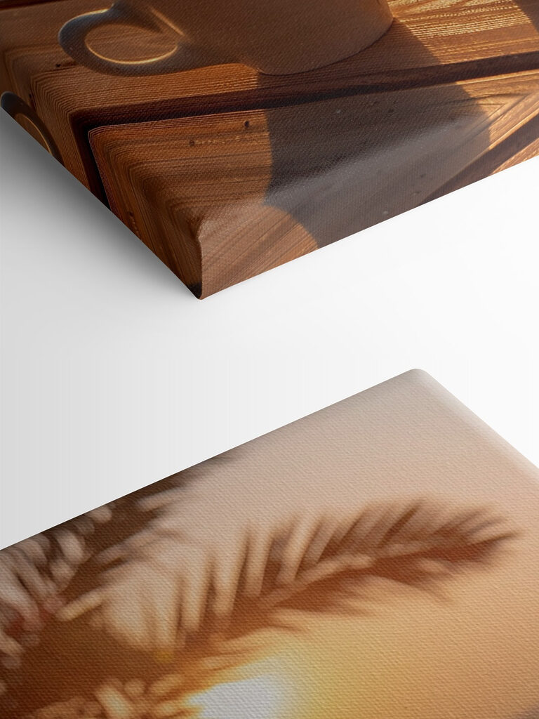 Two cups of coffee on a table