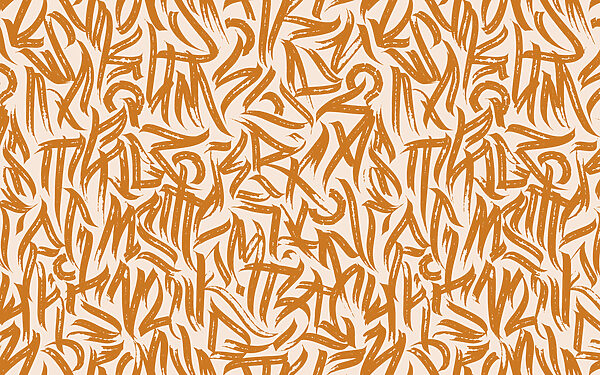Pattern of letters on a white background