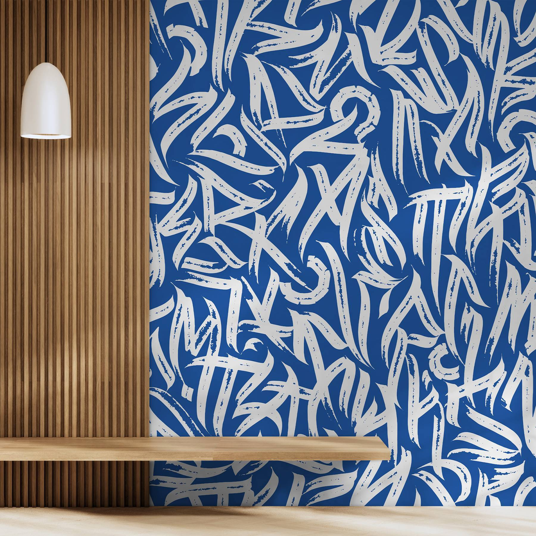 Blue and white pattern