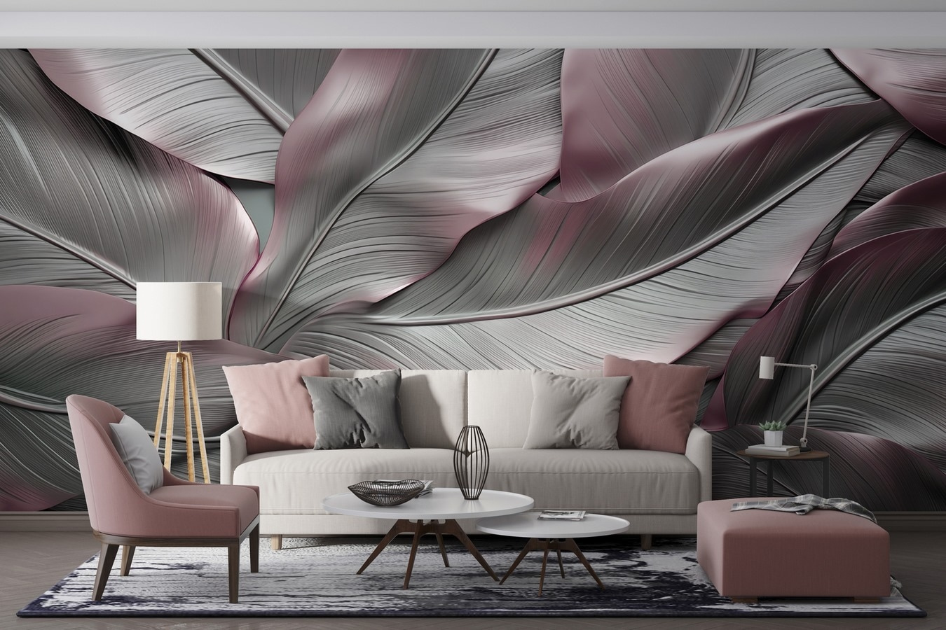 Elegant leaves in soft hues