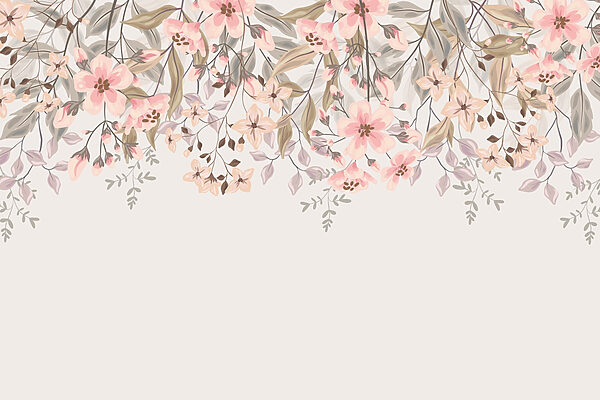 Delicate blossoms in soft hues