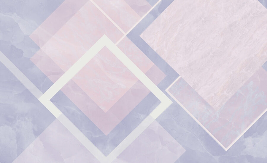 Abstrakcyjna pastelowa kompozycja geometryczna.