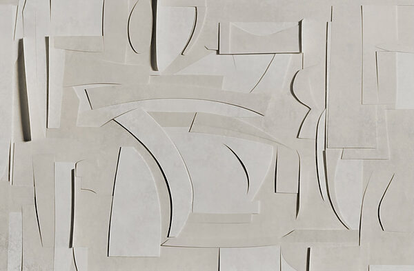 White paper cut out of various shapes