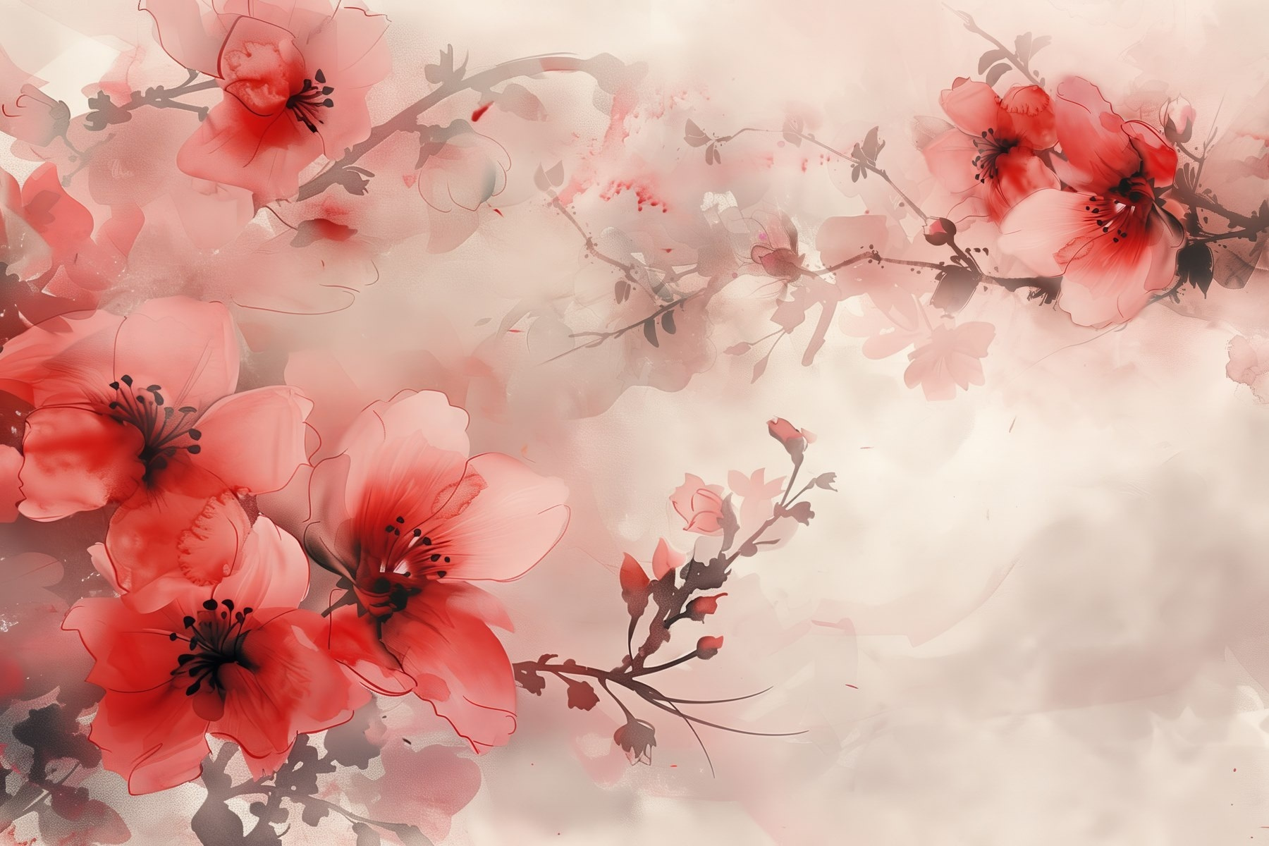 Delicate blooms in soft hues