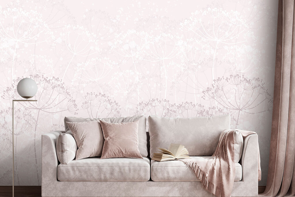 White and pink floral pattern