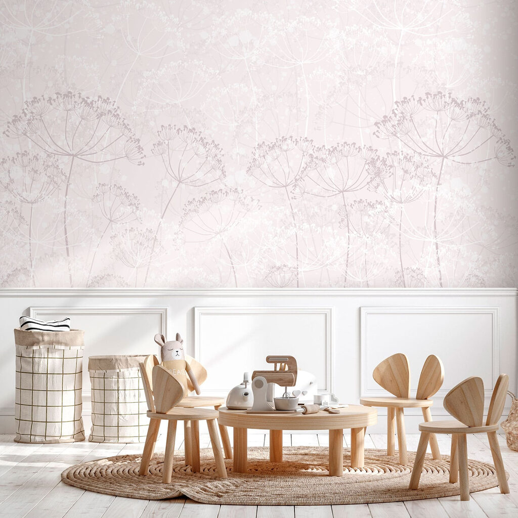 White and pink floral pattern